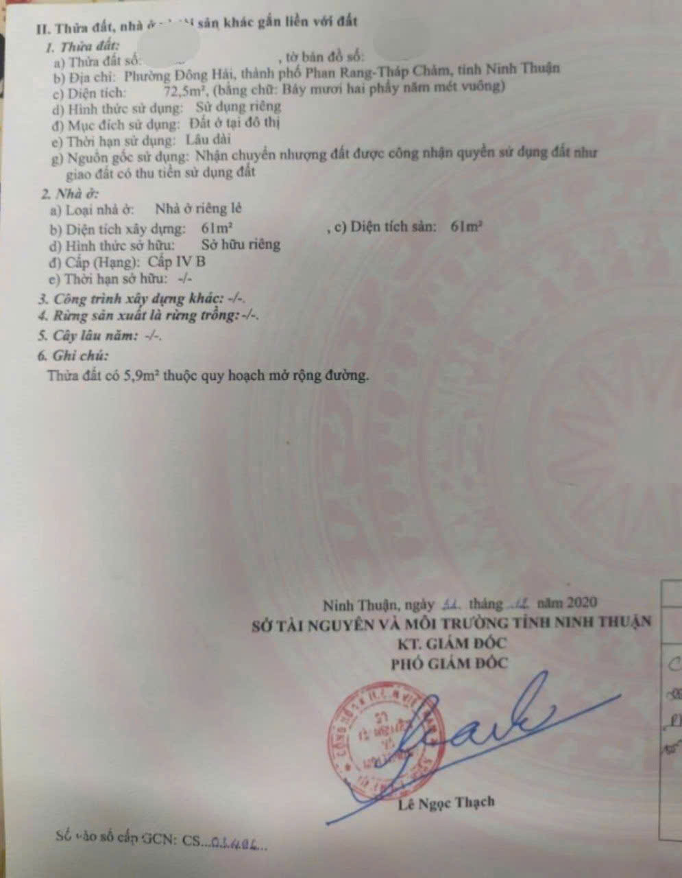 CHÍNH CHỦ CẦN BÁN NHÀ GIÁ TỐT TẠI PHAN RANG – NINH THUẬN 16014089