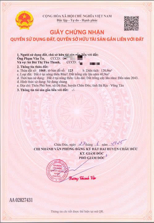 BÁN 2 LÔ ĐẤT ĐẸP – PHÚ SƠN, ĐÁ BẠC, CHÂU ĐỨC 16014361