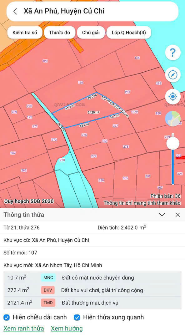 QUỸ ĐẤT 10HA VEN SÔNG SÀI GÒN, MẶT TIỀN KÊNH ÔNG LỠ, AN PHÚ CỦ CHI! 16014435