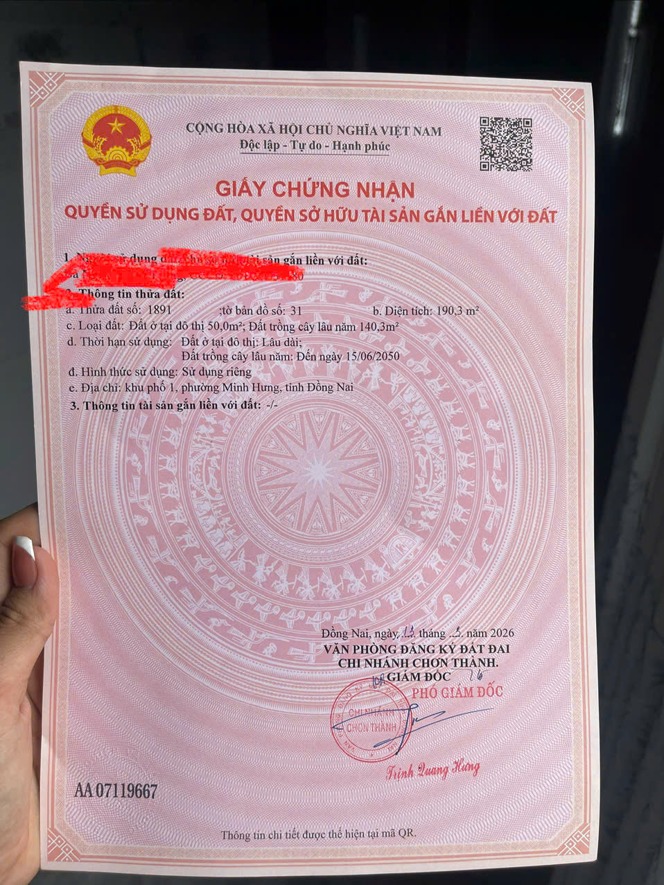CHỦ KẸT TIỀN – CẦN RA GẤP LÔ ĐẤT KP12, PHƯỜNG MINH HƯNG 16014482