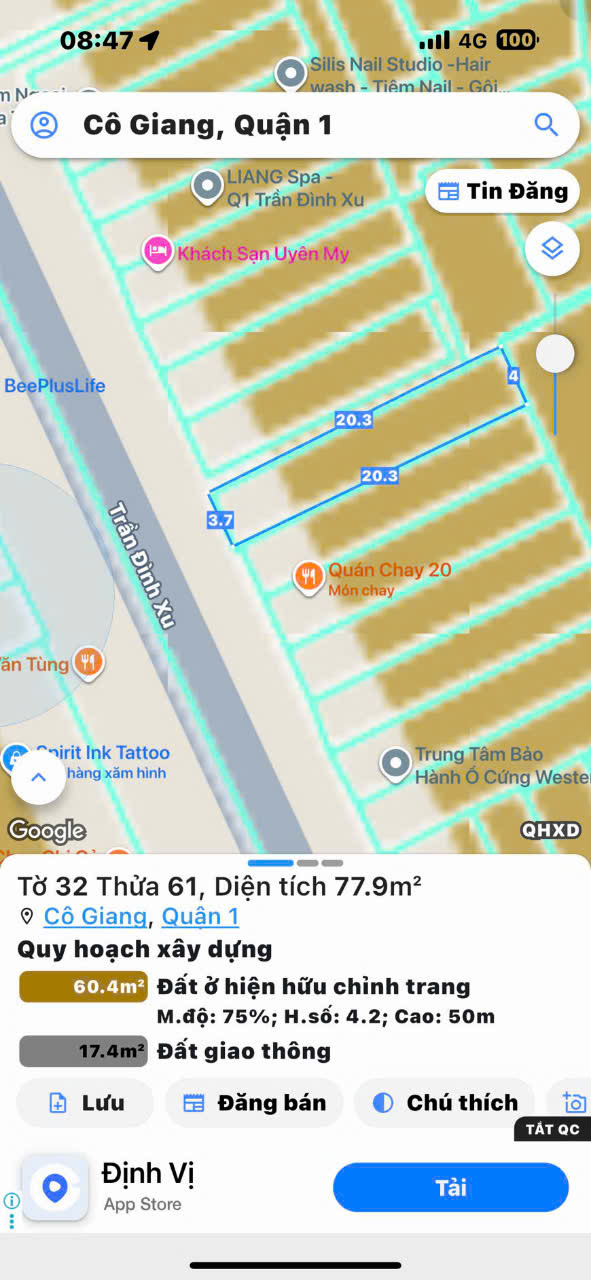 BÁN NHÀ 3 TẦNG MẶT TIỀN Đ.TRẦN ĐÌNH XU, QUẬN 1 - 4M*20M - DUY NHẤT NHÀ BÁN VỊ TRÍ ĐƯỜNG 2 CHIỀU 16014663