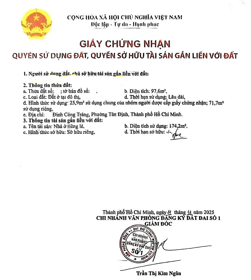 Nhà hẻm ô tô Đinh Công Tráng, Q1, 71,7m², 4 tầng, 5 Phòng – Giá 19,8 tỷ 16014705