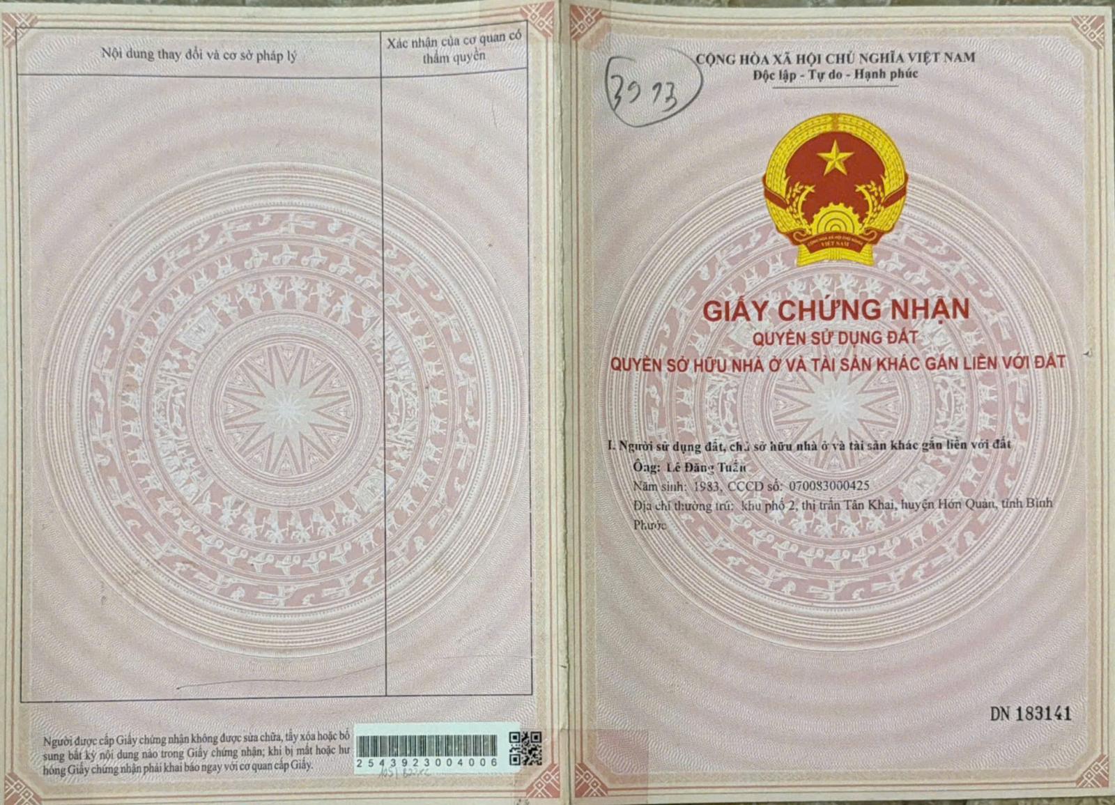 CHỦ CẦN RA GẤP – LÔ ĐẤT 1.060,5m² 16014783