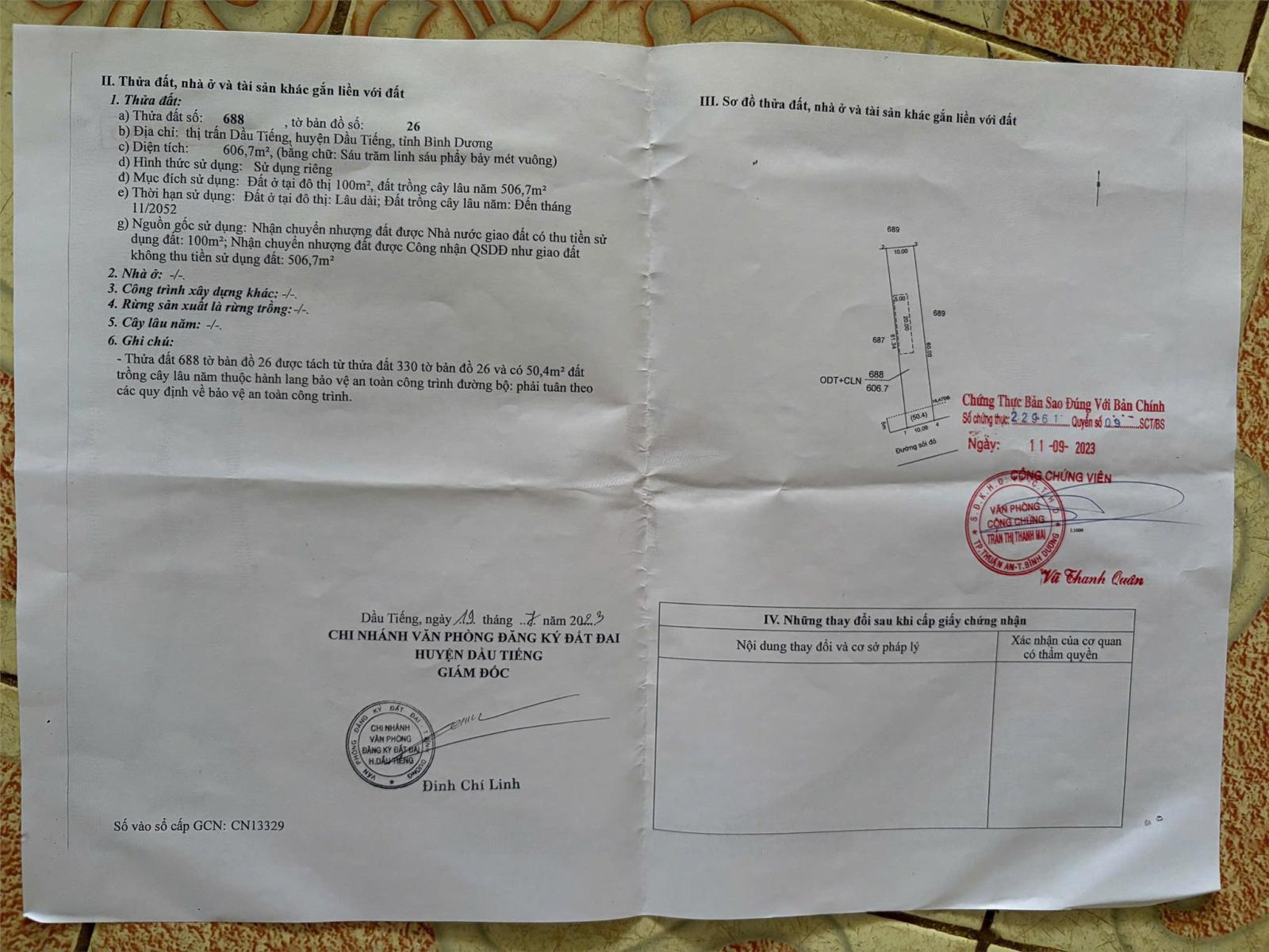 ĐẤT ĐẸP- GIÁ TỐT BÁN NHANH LÔ ĐẤT ĐẦU TƯ LÀ SINH LỜI tại huyện Dầu Tiếng tỉnh Bình Dương 16014785