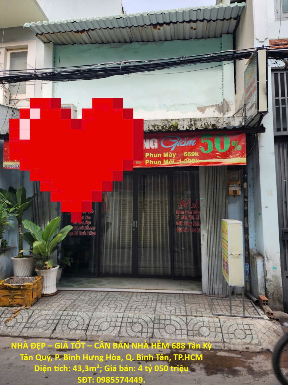NHÀ ĐẸP – GIÁ TỐT – CẦN BÁN NHÀ HẺM 688 Tân Kỳ Tân Quý, P. Bình Hưng Hòa, Q. Bình Tân, TP.HCM 16015007