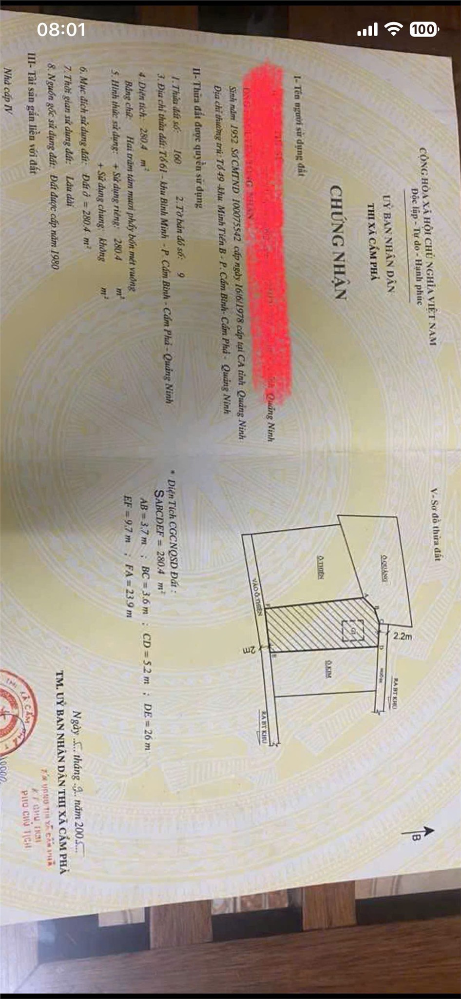 CHÍNH CHỦ Cần Bán Lô Đất Đẹp Tại Tổ 61 Khu Bình Minh, P.Cẩm Bình - Cẩm Phả - Quảng Ninh 16015241