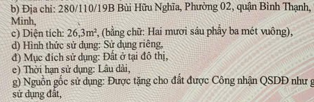 Nhà 2 tầng 2.7x10m hẻm 4m, 280/110/19B Bùi Hữu Nghĩa 4.3 tỷ 16015392