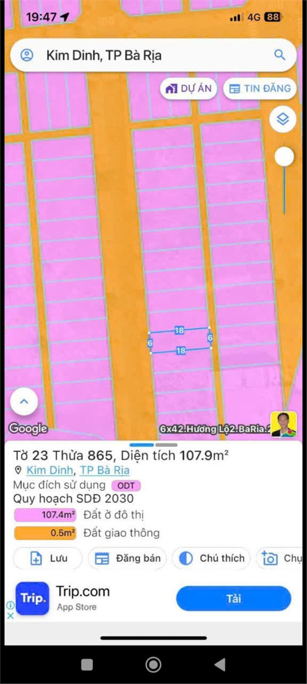 ĐẤT  ĐẸP- GIÁ TỐT- CẦN BÁN NHANH ĐẤT tại Phường Kim Dinh, TP Bà Rịa , Vũng Tàu, 16015870