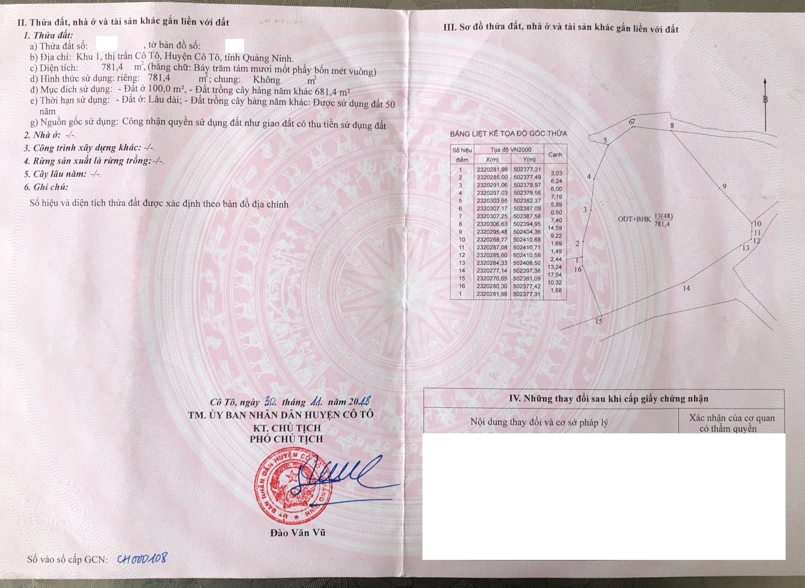 Bán đất thị trấn Cô Tô, Quảng Ninh, 781,4m2, full thổ cư, làm Homestay, nghỉ dưỡng 16015872