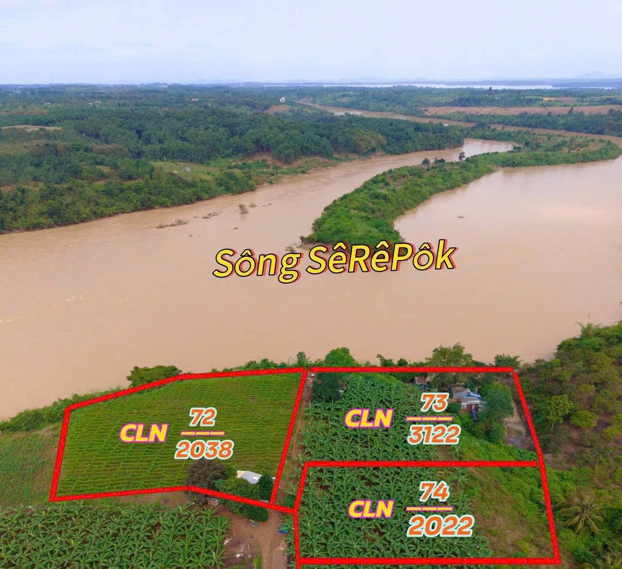 Chủ xuất cảnh cần ra nhanh đất 7.000m2 giá 1,2 tỷ - Giáp sông Srêpốk, Buôn Ma Thuột, tỉnh Đắk Lắk 16016201