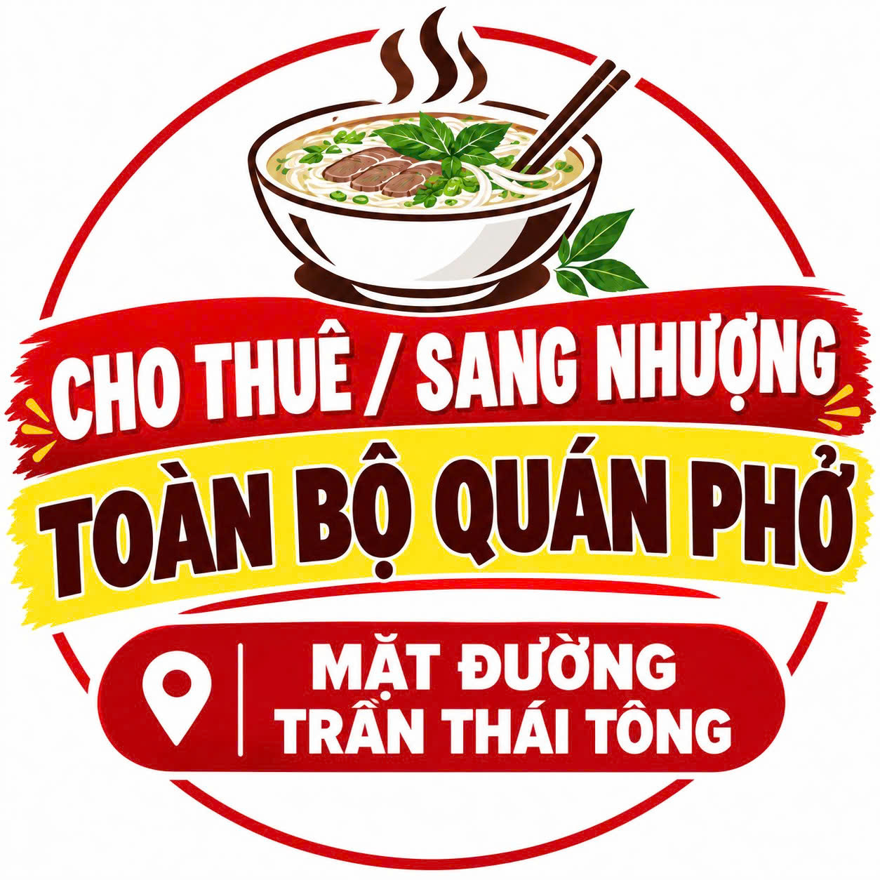 CHO THUÊ / SANG NHƯỢNG TOÀN BỘ QUÁN PHỞ – TRẦN THÁI TÔNG, DỊCH VỌNG , CẦU GIẤY, HÀ NỘI 16016588