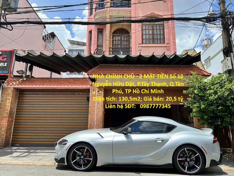 NHÀ CHÍNH CHỦ - 2 MẶT TIỀN Số 12 Nguyễn Hữu Dật, P.Tây Thạnh, Q.Tân Phú, TP Hồ Chí Minh 16016633