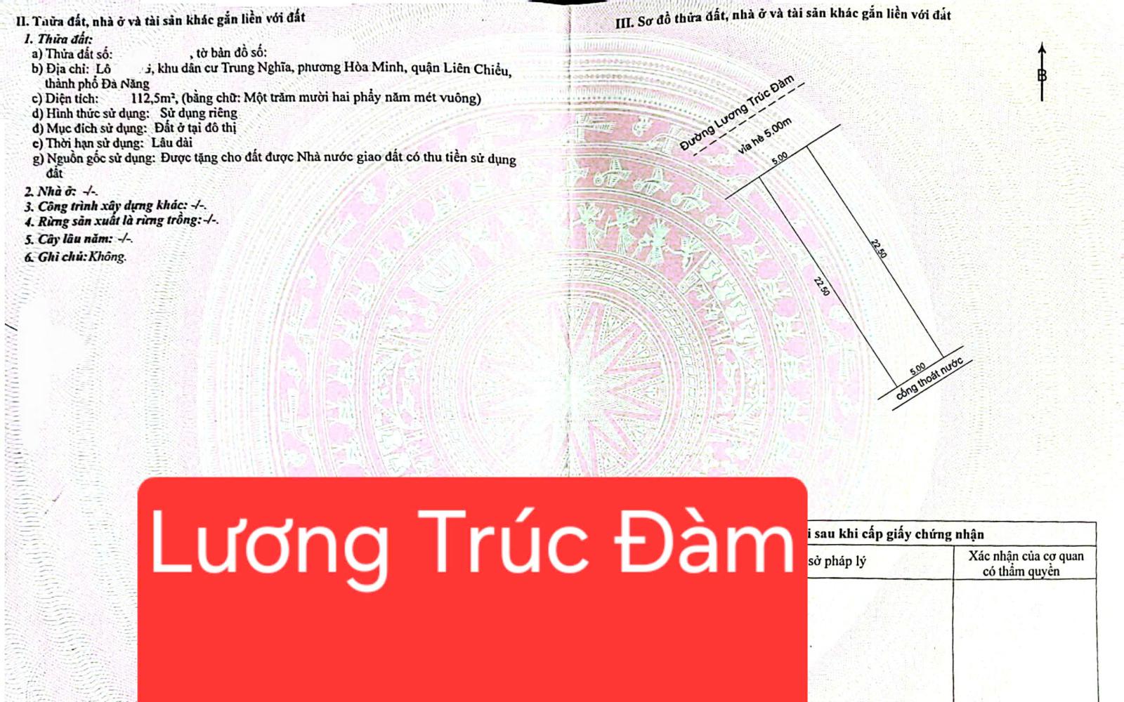 🔴💥Bán nhà 2 tầng MT đường 10,5 Lương Trúc Đàm - Sát đường Nam Trân 16016634