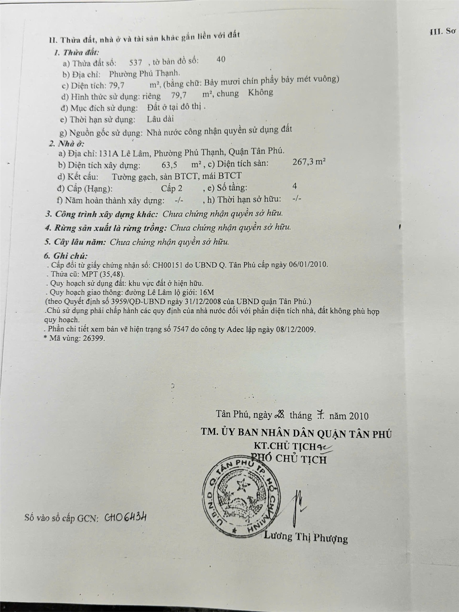 NHÀ ĐẸP – GIÁ TỐT - CẦN BÁN NHANH CĂN NHÀ TẠI Hẻm 131A Lê Lâm, Phường Phú Thạnh, Quận Tân Phú, 16016832