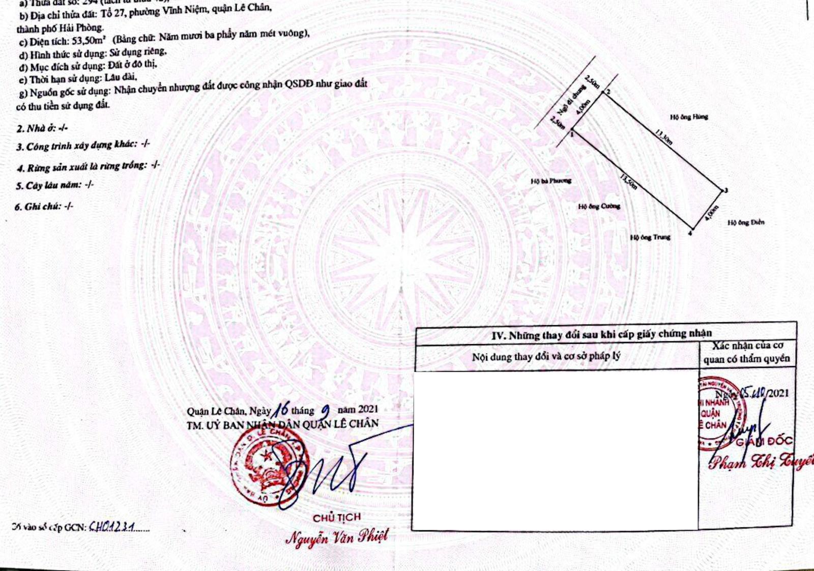 THANH LÝ NHÀ 4 TẦNG PHỐ VĨNH TIẾN, QUẬN LÊ CHÂN, HẢI PHÒNG 16016840