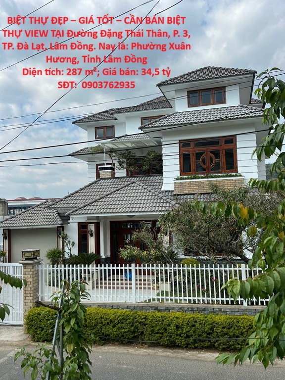 BIỆT THỰ ĐẸP – GIÁ TỐT – CẦN BÁN BIỆT THỰ VIEW TẠI Đường Đặng Thái Thân, P. 3, TP. Đà Lạt, Lâm Đồng 16017213