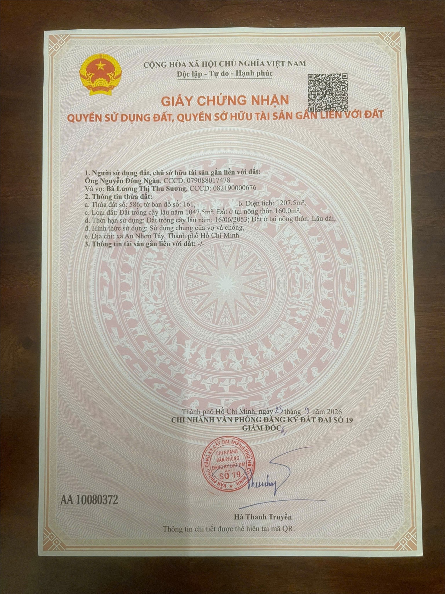 CHÍNH CHỦ Cần Bán Nhanh Lô Đất Mặt Tiền HỐ BÒ – AN NHƠN TÂY - HCM 16017277