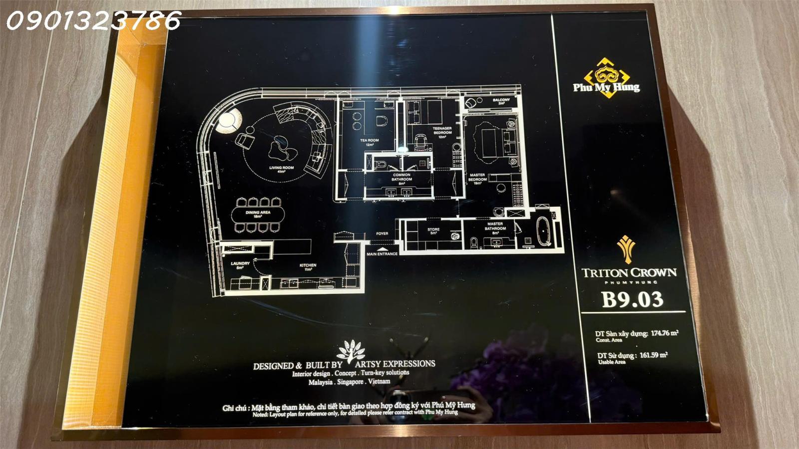 BẢNG GIÁ CĂN 1 PHÒNG NGỦ 59m2 :từ 13 tỷ, LS 0%, TT 20% KÝ HĐMB DỰ ÁN TRITON CROWN PHÚ MỸ HƯNG 16017350