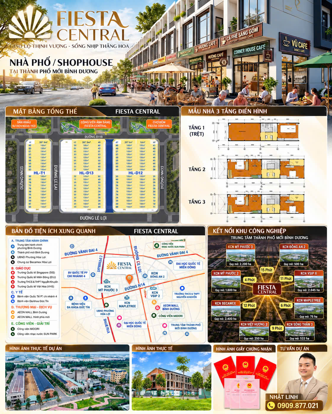Bán Gấp Shophouse Fiesta Central Tại Tp.Thủ Dầu Một Bình Dương 2 MT Kinh Doanh 288m2 .Giá Chỉ 16  16017400