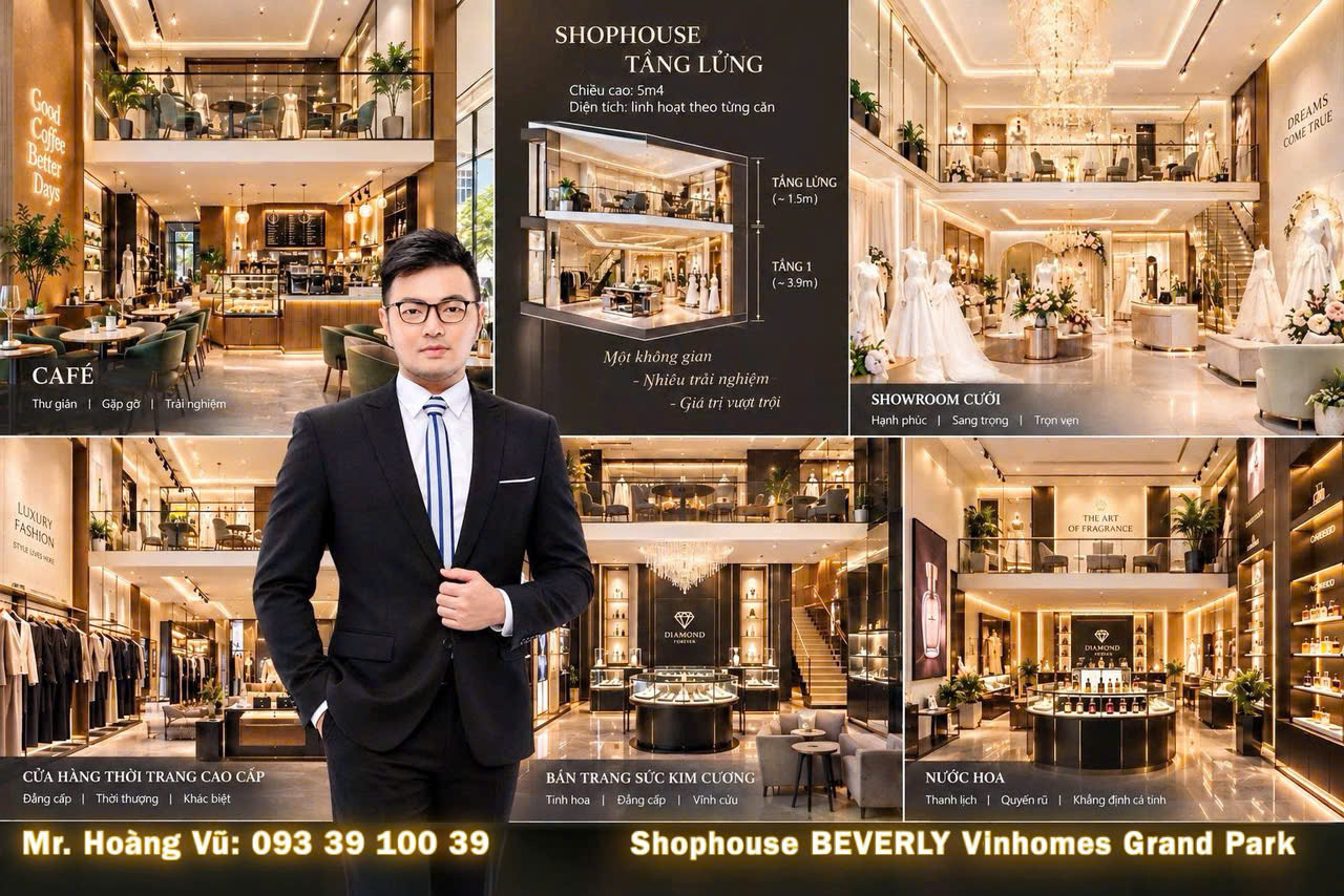 Vinhomes Quận 9- Shophouse Beverly 5,4m- tầng lửng linh hoạt, nhiều mô hình kinh doanh: từ 129 16017448