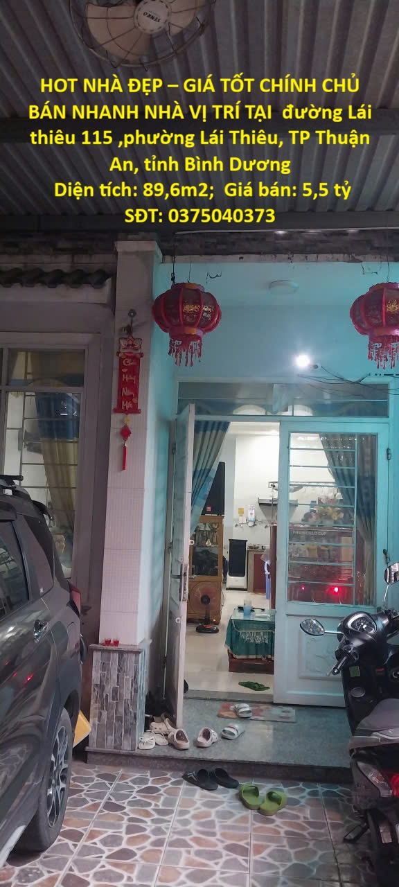 HOT NHÀ ĐẸP – GIÁ TỐT CHÍNH CHỦ BÁN NHANH NHÀ VỊ TRÍ TẠI  TP Thuận An, tỉnh Bình Dương 16017585