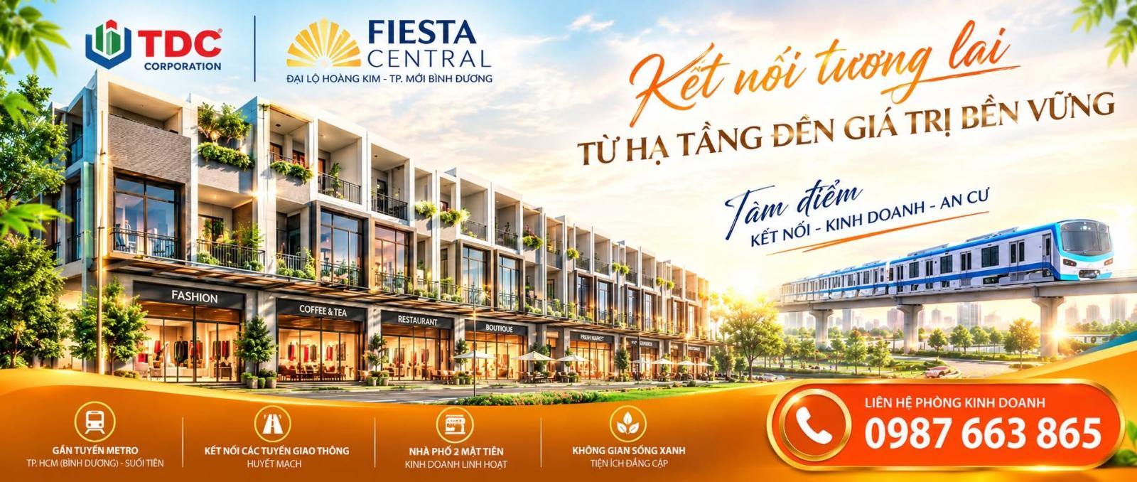 DỰ ÁN FIESTA CENTRAL CHỦ ĐẦU TƯ BECAMEX - TDC – SỞ HŨU NHÀ PHỐ BÌNH DƯƠNG 2 MẶT TIỀN, VỐN BAN ĐẦU 16017811