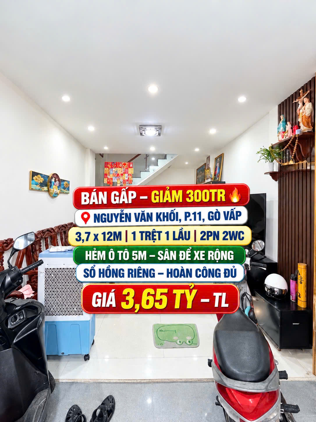 Bán nhà HXH 5m Nguyễn Văn Khối Gò Vấp 45m2 chỉ  3.65tỷ 16017887