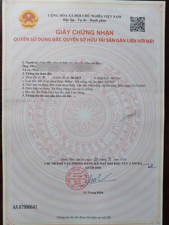 CHÍNH CHỦ CẦN BÁN LÔ ĐẤT SIÊU ĐẸP 4614m2 TẠI XÃ NAM HÀ LÂM HÀ, TỈNH LÂM ĐỒNG (THÍCH HỢP HOMESTAY / 16018013