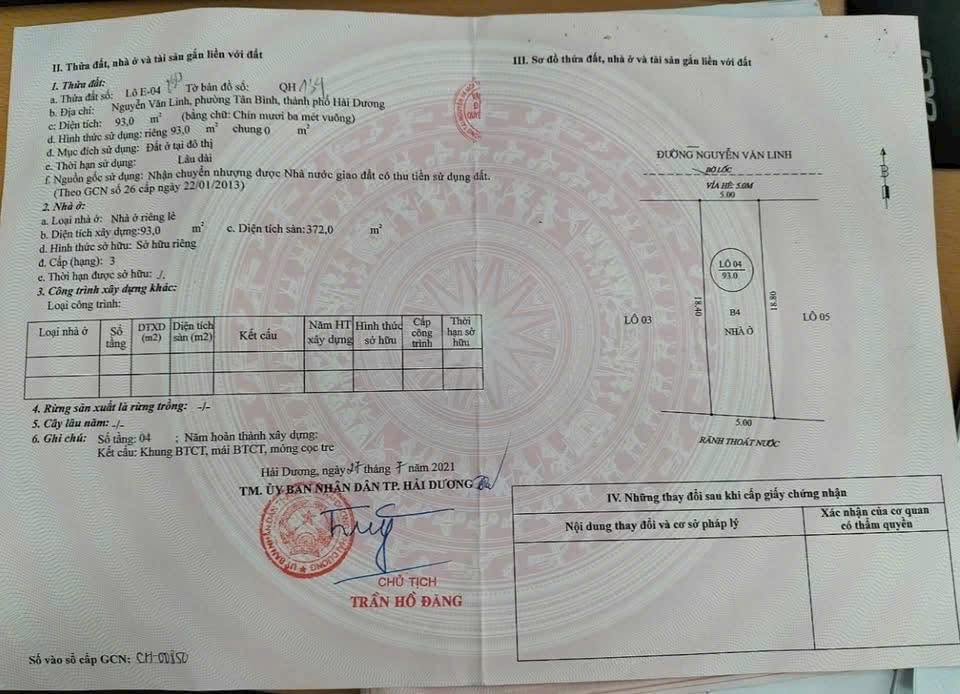 Bán nhà 5 tầng thô mặt đường Nguyễn Văn Linh, ph Tân Bình, TP HD, 93m2, mt 5m, KD tốt 16018132