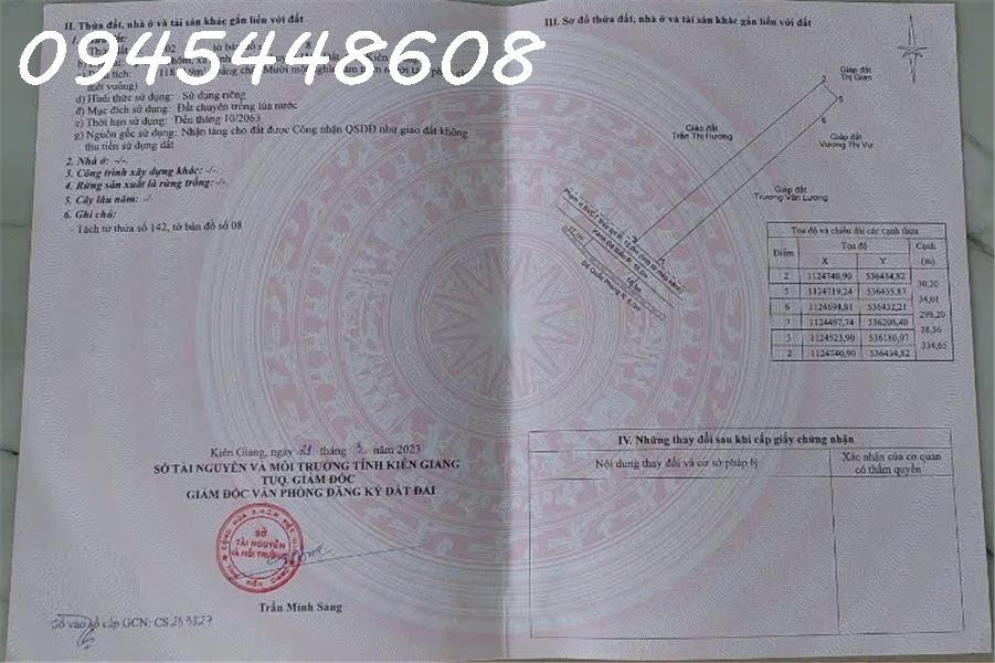Bán 11 công đất mặt tiền đê quốc phòng, xã Hòn Đất, tỉnh An Giang 16018339