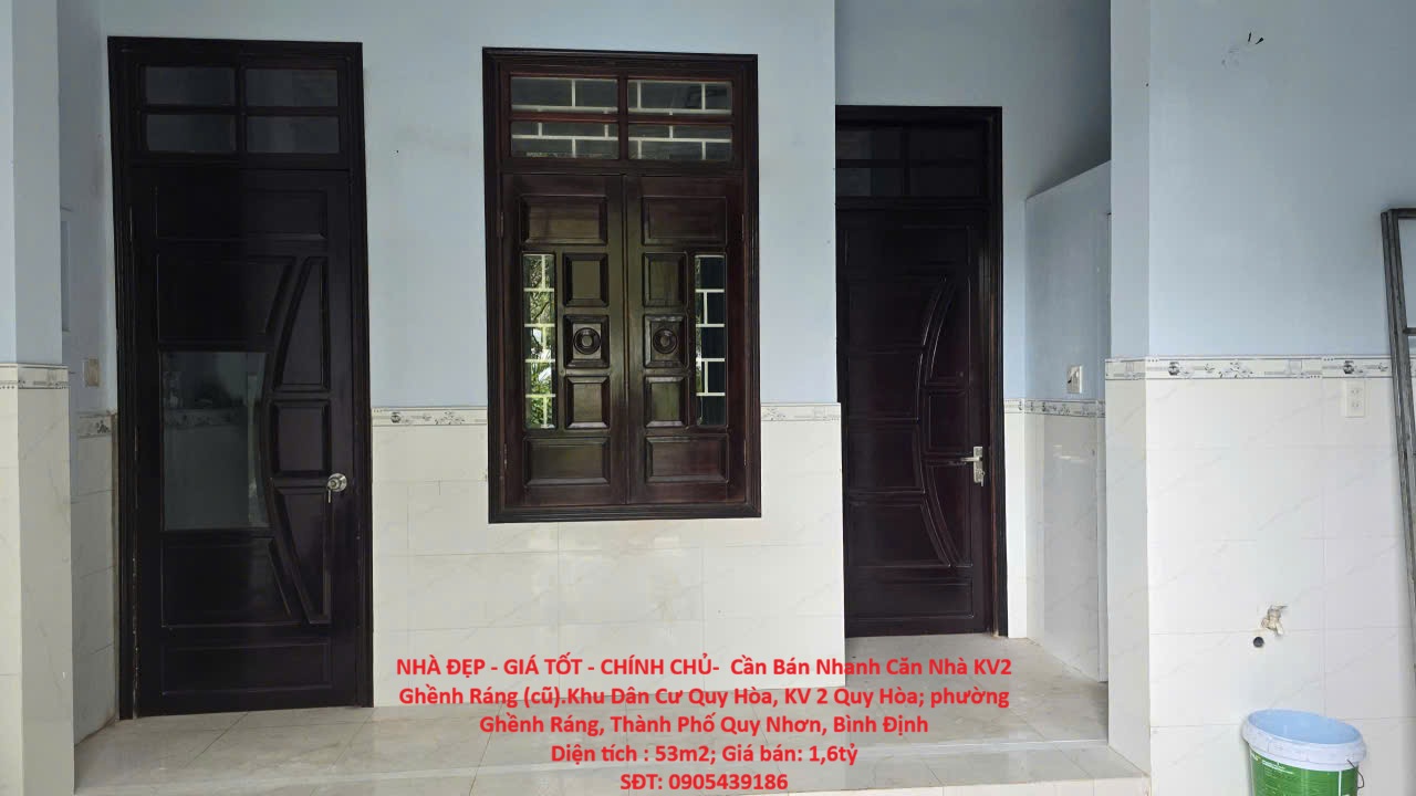 NHÀ ĐẸP - GIÁ TỐT - CHÍNH CHỦ-  Cần Bán Nhanh Căn Nhà KV2 Ghềnh Ráng (cũ).Khu Dân Cư Quy Hòa, Quy 16018415