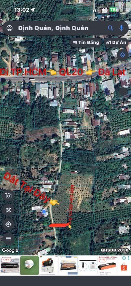 Bán 5 lô đất liền kề Phú Ngọc, Định Quán, 178m2-lô, cách Quốc lộ 20 chỉ 200m, giá 450 triệu 16018846