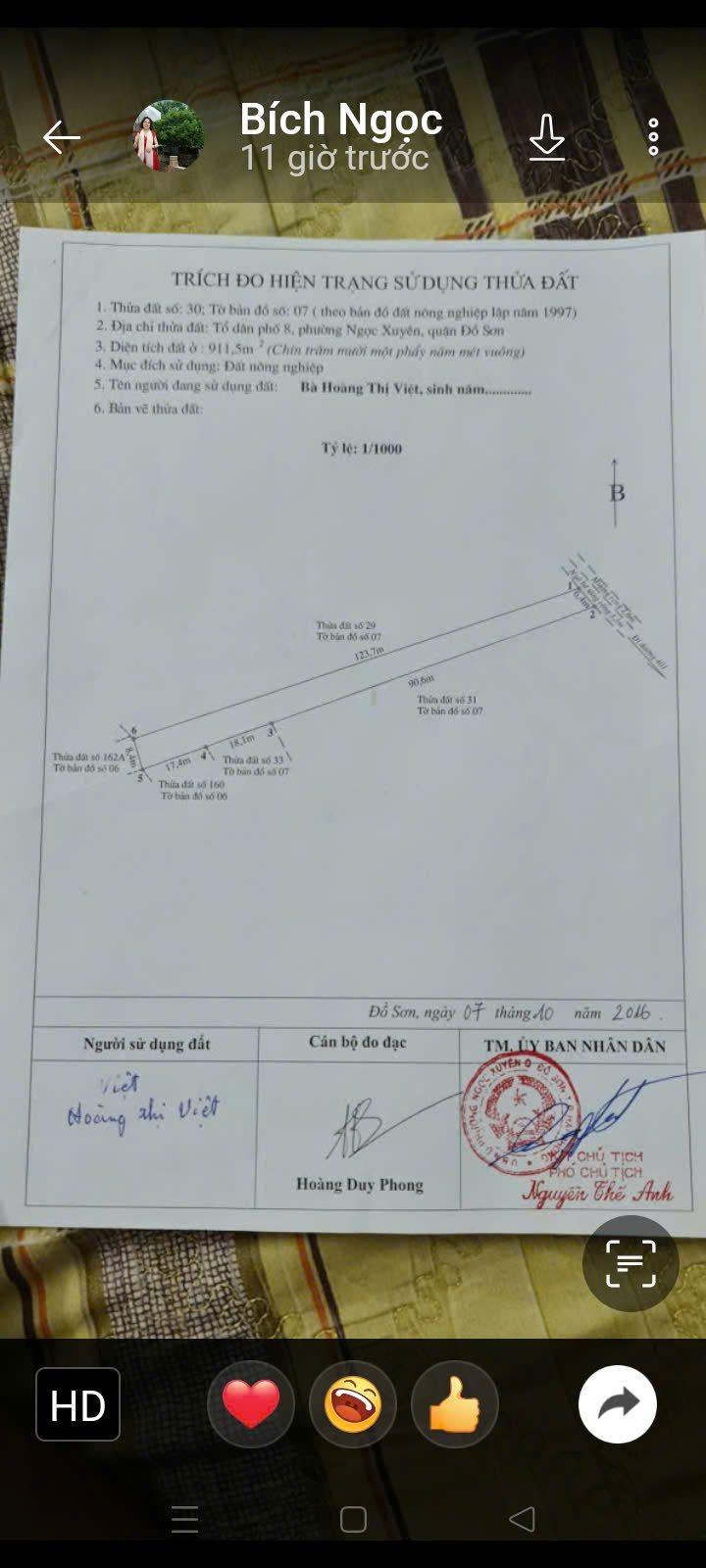 Bán lô đất 7 sào rưỡi Tại Đồ Sơn. 16018876