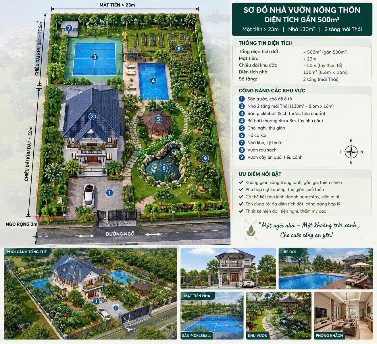 Chính chủ cần Bán Nhanh Lô Đất 500 m2 Đất mặt tiền 23m, 130m² thổ cư Thôn 1,xã Bình Giang Ninh Bình. 16018907
