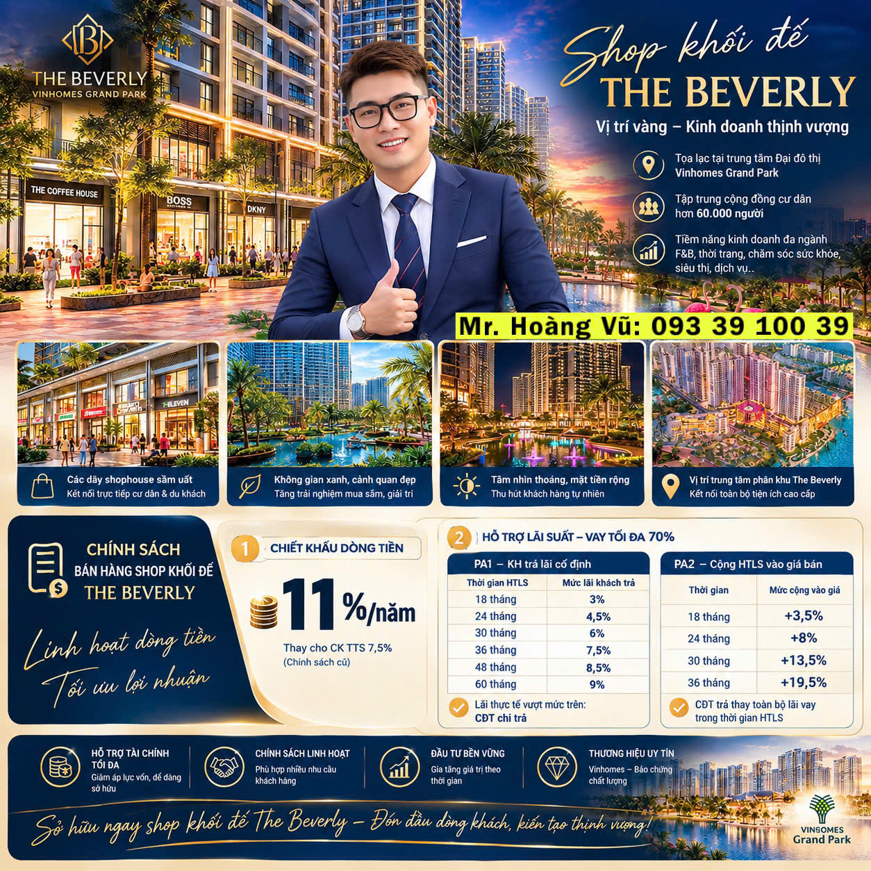 Một mặt bằng hai chiến lược Shophouse Beverly Vinhome Quận 9 lời ngay 5%: từ 129 triệu/m2 16019314