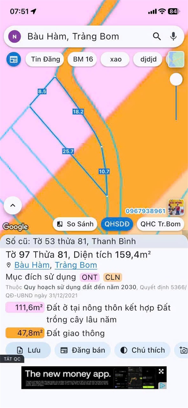 ĐẦU TƯ LÀ SINH LỜI - Chính Chủ Bán Lô Đất Đẹp Tại Xã Thanh Bình, Trảng Bom, Đồng Nai 16019415