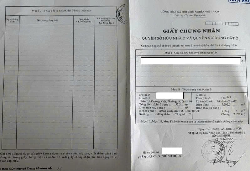 BÁN CĂN HỘ CHUNG CƯ HÒA BÌNH – QUẬN 10 16019533