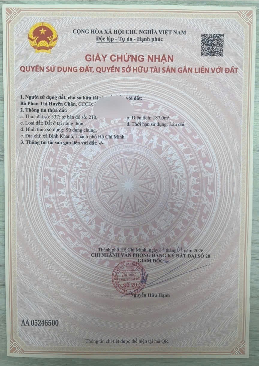Bán 223 m2 đất ở Tại Cần Giờ, TPHCM Mặt tiền  khu dân cư Tam Thôn Hiệp - Cần Giờ, TPHCM, 16019564