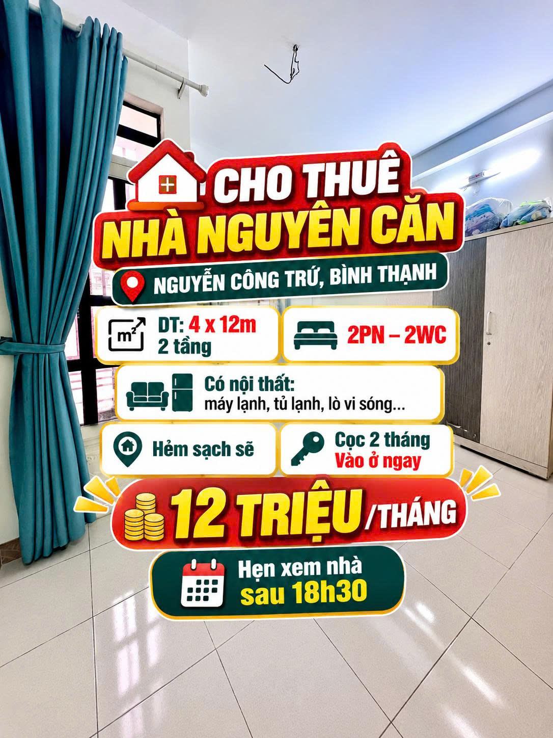 🔥 CHO THUÊ NHÀ Nguyễn Công Trứ, Bình Thạnh gần Thảo Cầm Viên, 12tr 16019993