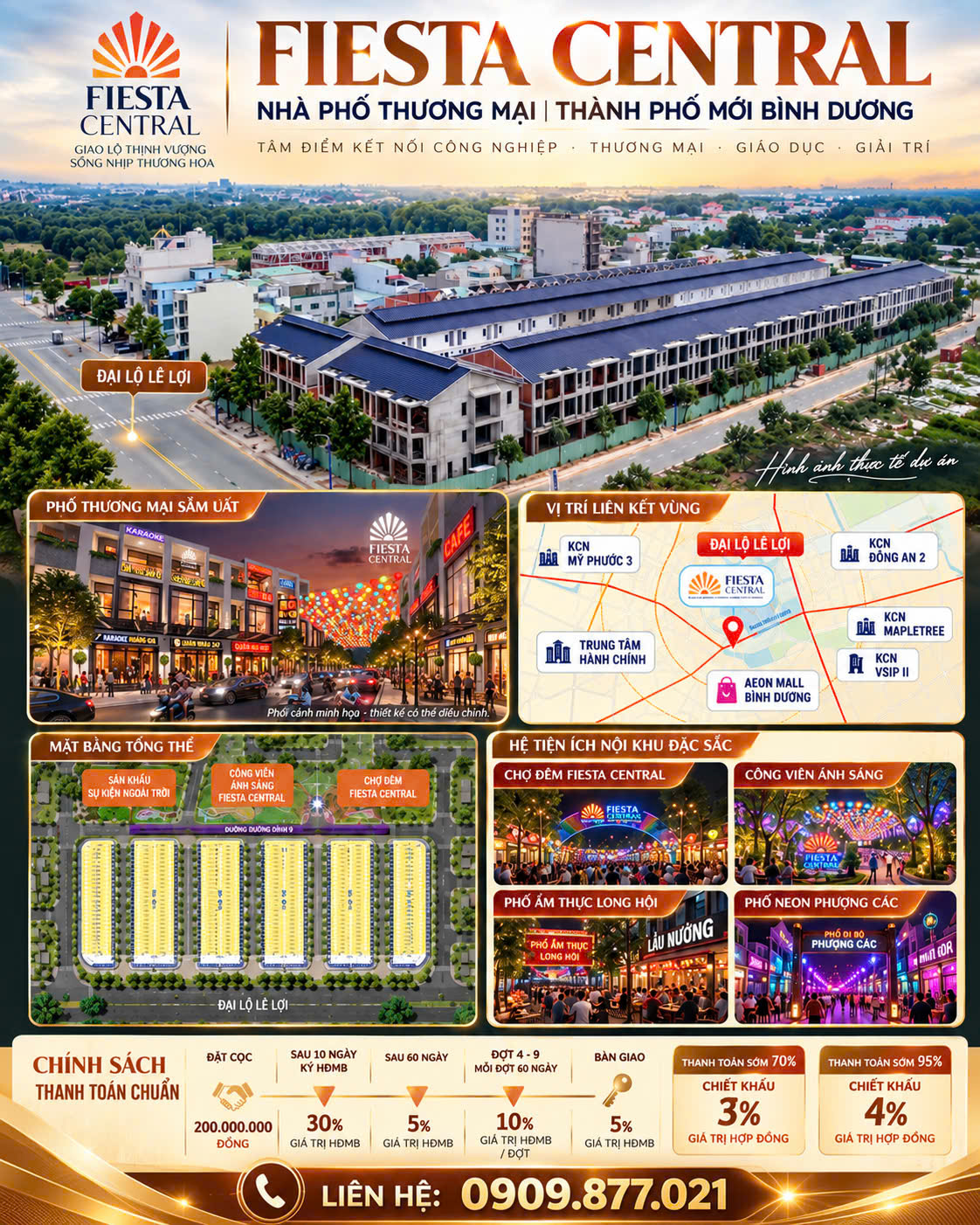 Nhà Phố 2MT Fiesta Central Đại Lộ Lê Lợi Bình Dương - Giá Bán Sock Chỉ 16 triệu/m2 - Rẻ Nhất Khu Vực 16020062