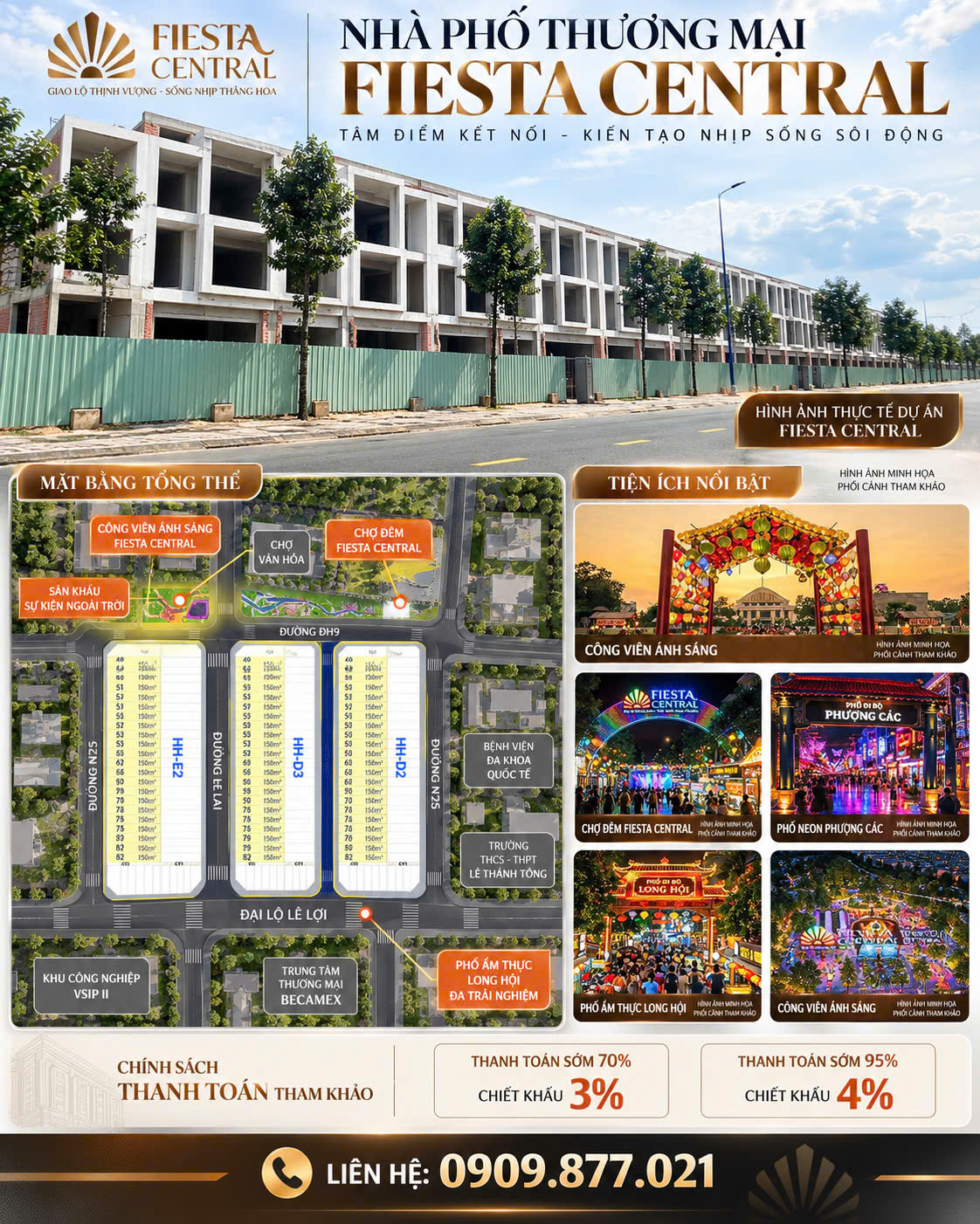 Shophouse Bình Dương Fiesta Central Giá Đầu Tư Chỉ 16 Triệu/m2 - MT Đâị Lộ Lê Lợi - Cho Thuê Doanh 16020458