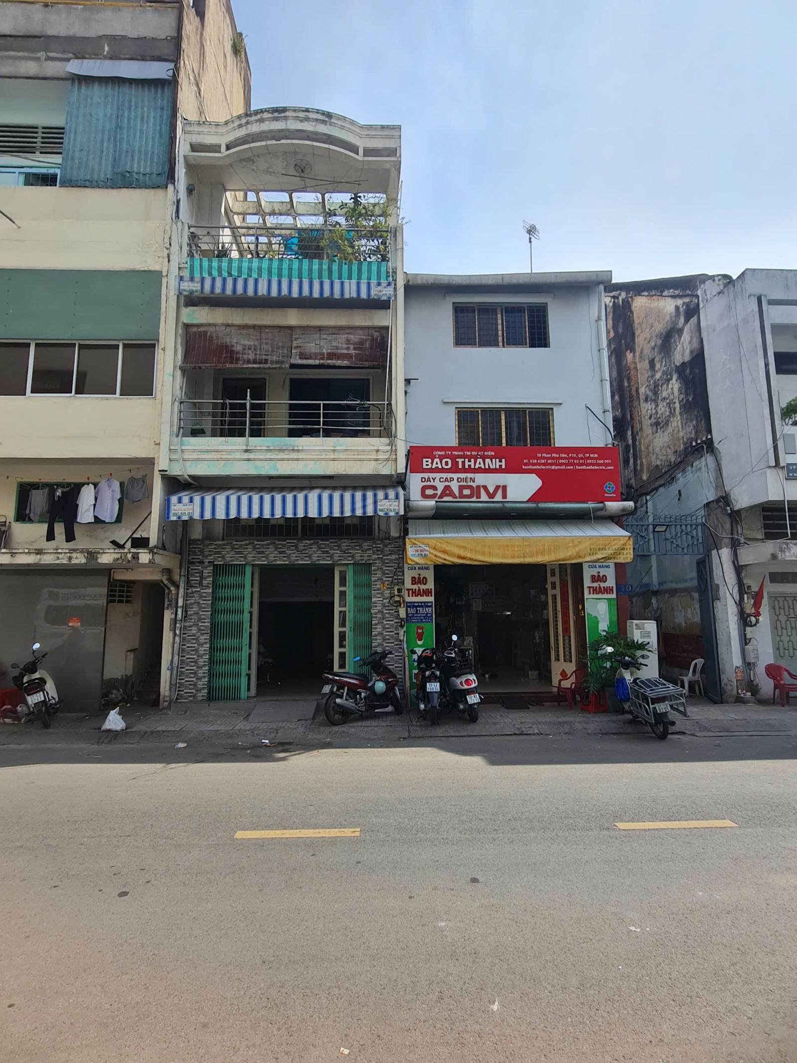 CHÍNH CHỦ BÁN NHÀ MẶT TIỀN SỐ 12, PHAN PHÚ TIÊN, QUẬN 5, 4 TẦNG, GIÁ 19,5 Tỷ 15956198