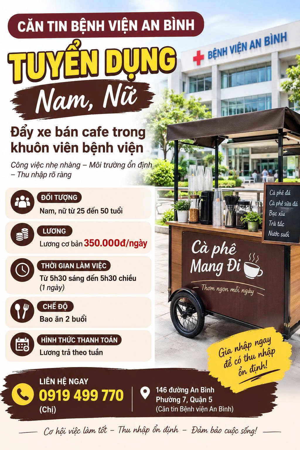 CĂN TIN BỆNH VIỆN AN BÌNH TUYỂN DỤNG NAM, NỮ 16021186