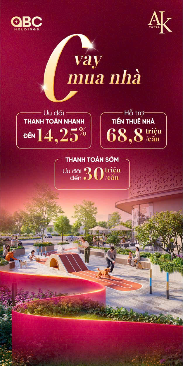 MUA AK TOWER ĐÚNG THỜI ĐIỂM – RINH IPHONE ĐỎ, ĐÓN TÀI LỘC: 39,8 triệu/m2 16021402