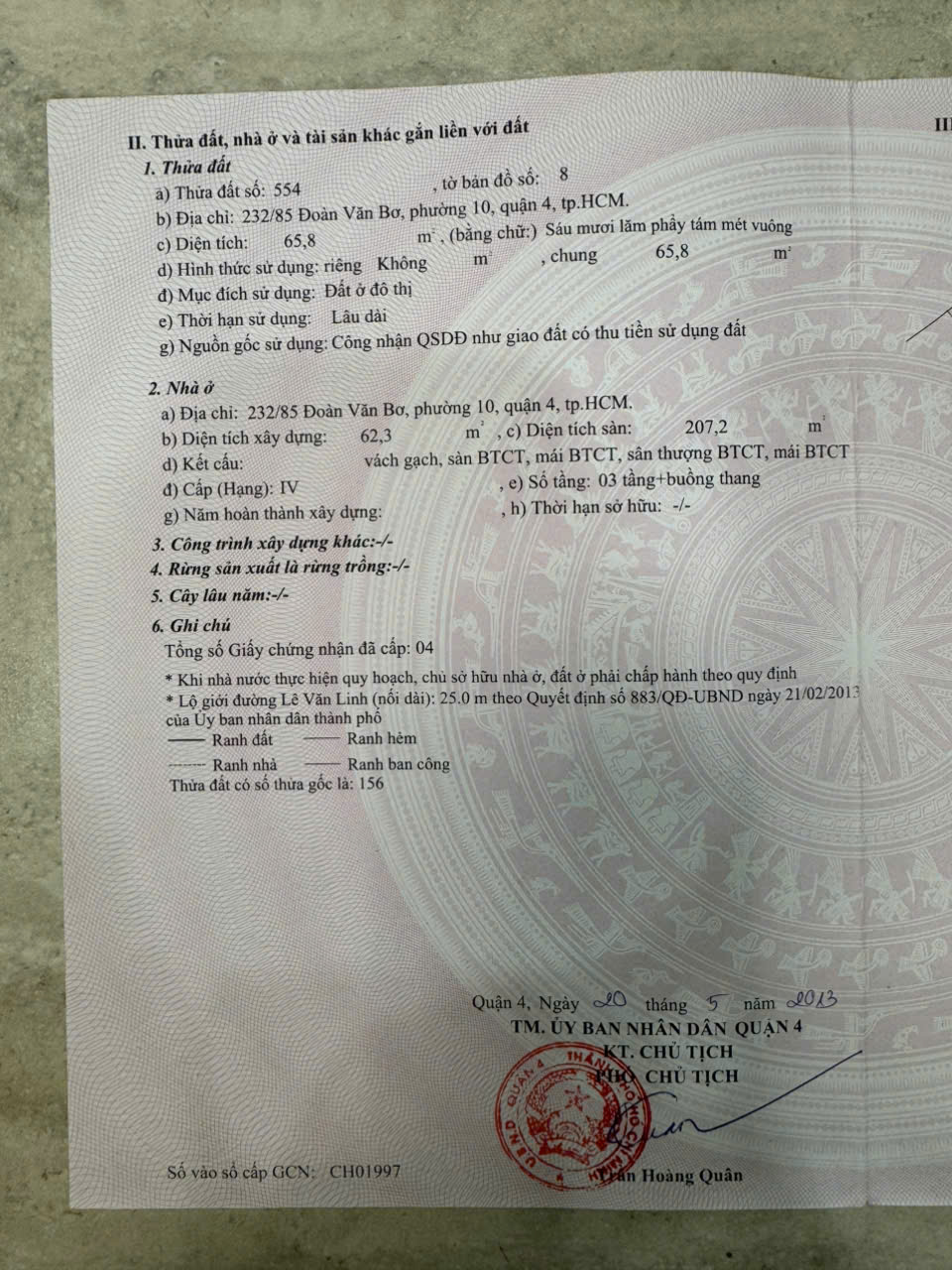 HOT HOT– CHÍNH CHỦ CẦN BÁN NHÀ MỚI ĐẸP - Ô TÔ ĐẬU CỬA TẠI  Phường 10, Quận 4, Tp Hồ Chí Minh 16021847