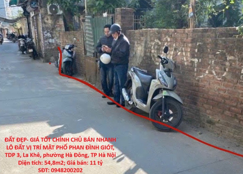 ĐẤT ĐẸP- GIÁ TỐT CHÍNH CHỦ BÁN NHANH LÔ ĐẤT VỊ TRÍ MẶT PHỐ PHAN ĐÌNH GIÓT, phường Hà Đông, TP Hà Nội 16021872