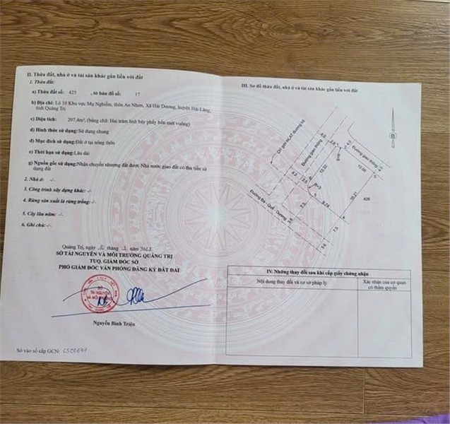 ĐẤT VEN BIỂN ĐẸP – BÁN GẤP– CHÍNH CHỦ CẦN BÁN 2 LÔ ĐẤT TẠI Xã Triệu Vân, H.Triệu Phong, Quảng Trị 16021892