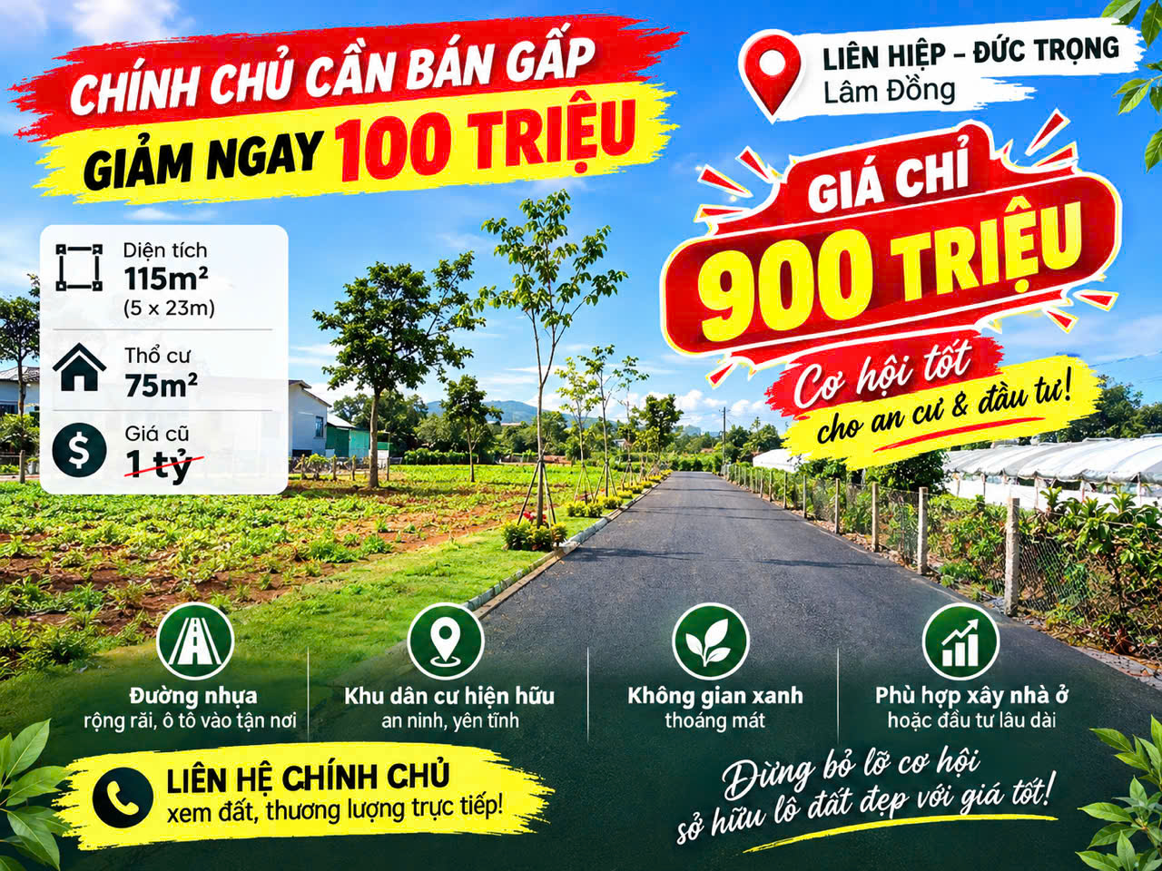 🆘 CHỦ KẸT TIỀN – BÁN GẤP LÔ GÓC CHỈ 900 TRIỆU! 🆘 16022062