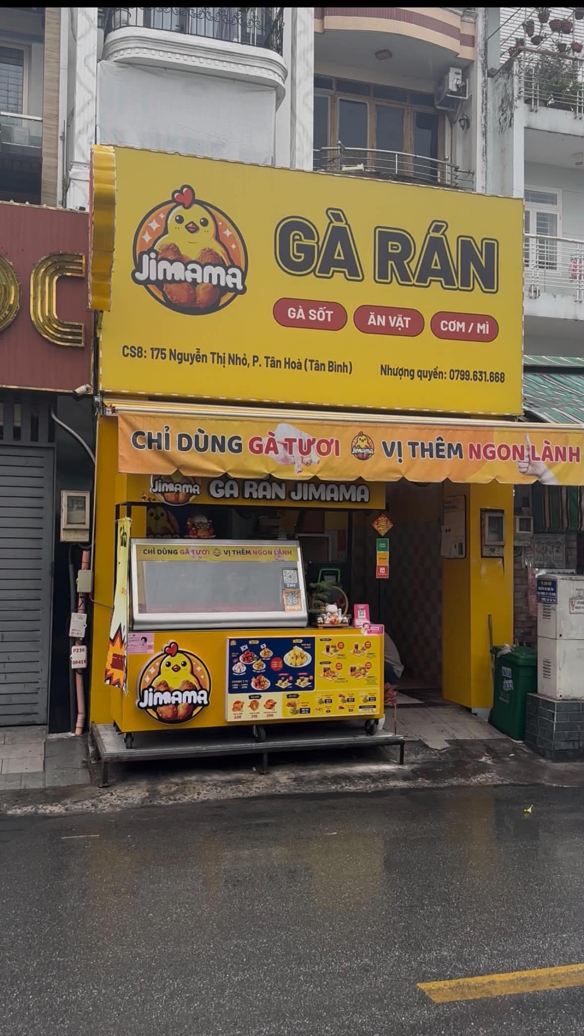 SANG NHƯỢNG QUYỀN JIMAMA GÀ RÁN – GIÁ SANG 220 TRIỆU, BAO GỒM HÀNG HÓA VÀ TIỀN CỌC Địa chỉ: 175 16022257