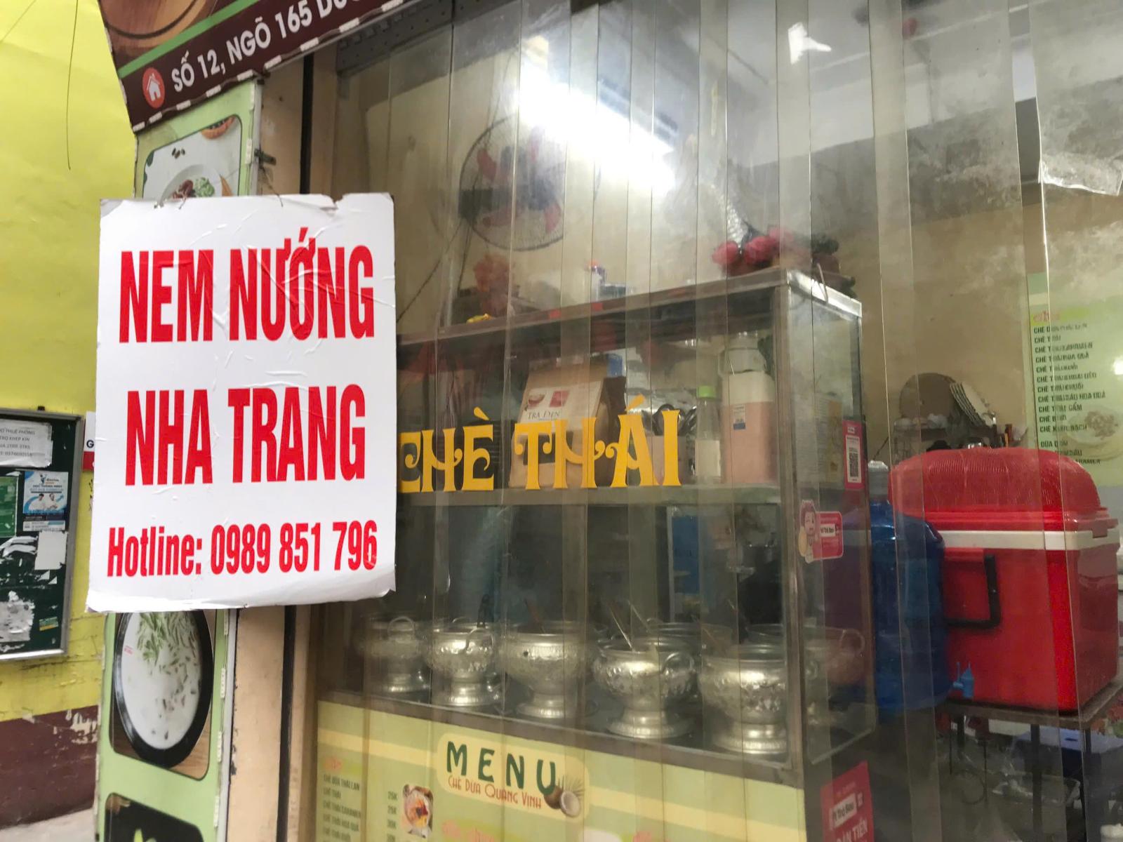 SANG NHƯỢNG CỬA HÀNG CHÈ THÁI và NEM NƯỚNG NHA TRANG – CẦU GIẤY, HÀ NỘI 16022554